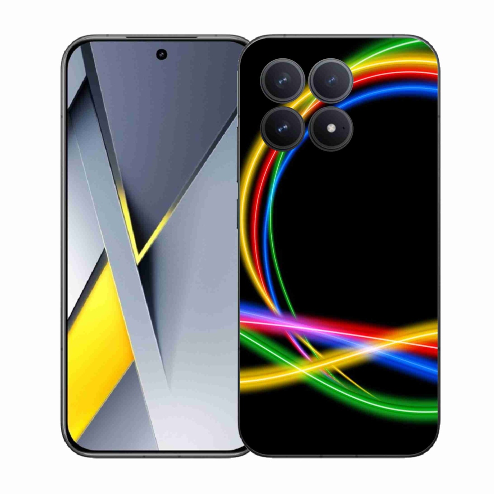Gelový kryt mmCase na Xiaomi Poco F8 Pro - neonové kruhy