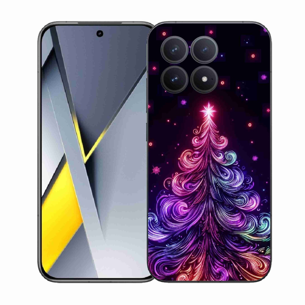 Gelový kryt mmCase na Xiaomi Poco F8 Pro - neonový vánoční stromek 1