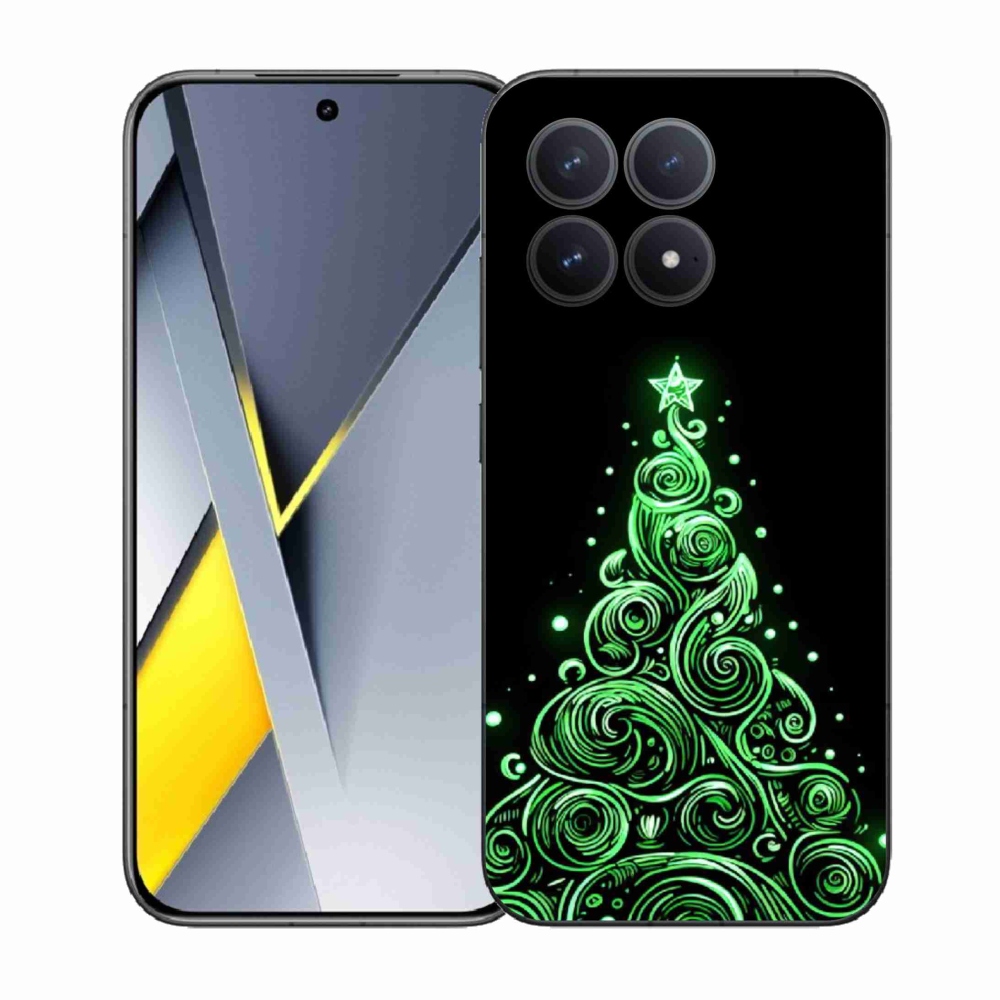 Gelový kryt mmCase na Xiaomi Poco F8 Pro - neonový vánoční stromek 3