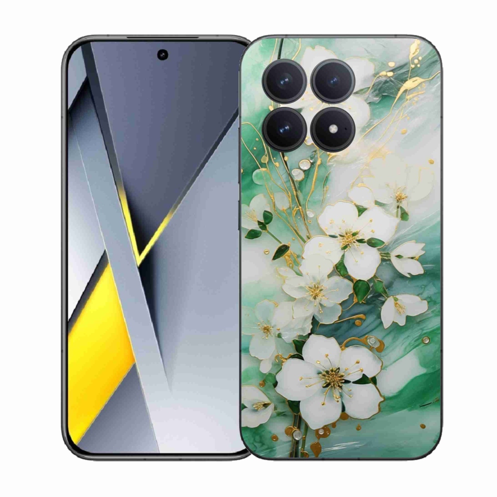 Gelový kryt mmCase na Xiaomi Poco F8 Pro - něžné květy