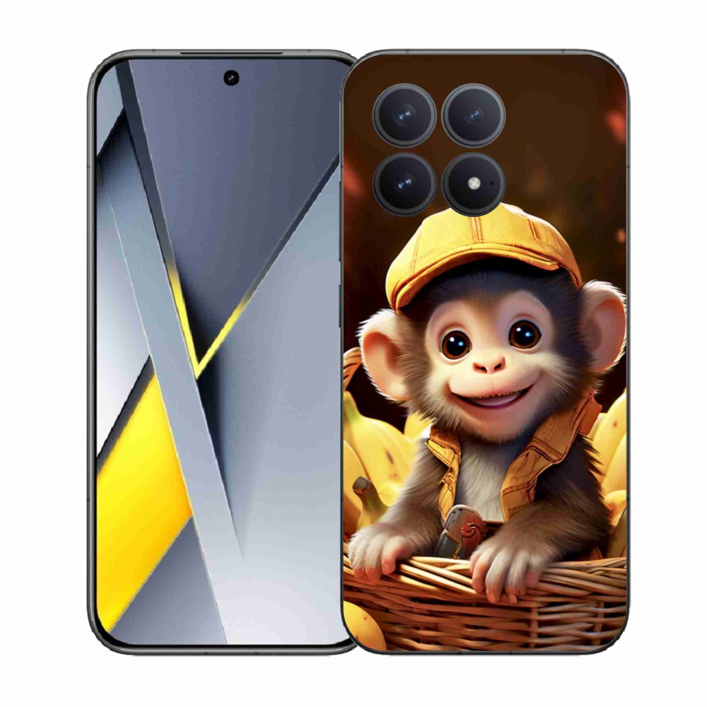Gelový kryt mmCase na Xiaomi Poco F8 Pro - opice v košíku