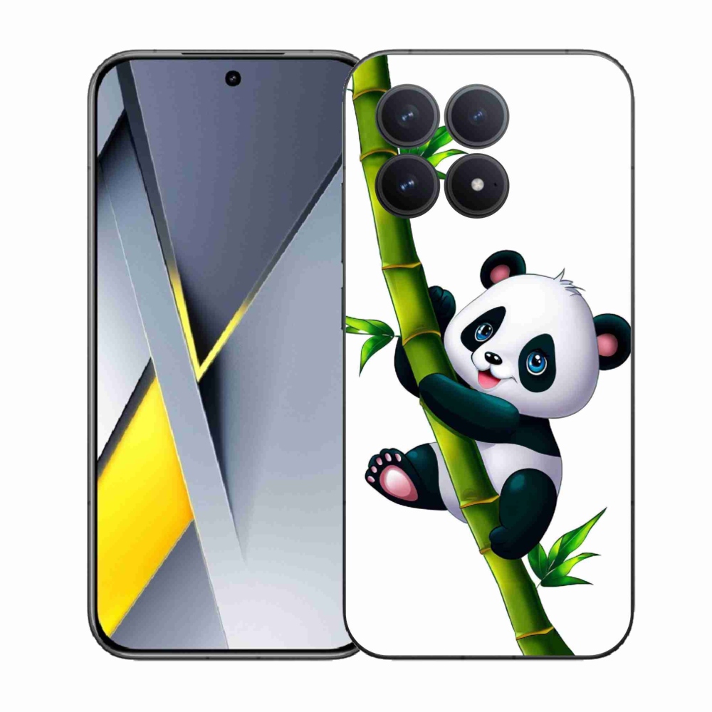 Gelový kryt mmCase na Xiaomi Poco F8 Pro - panda na bambusu