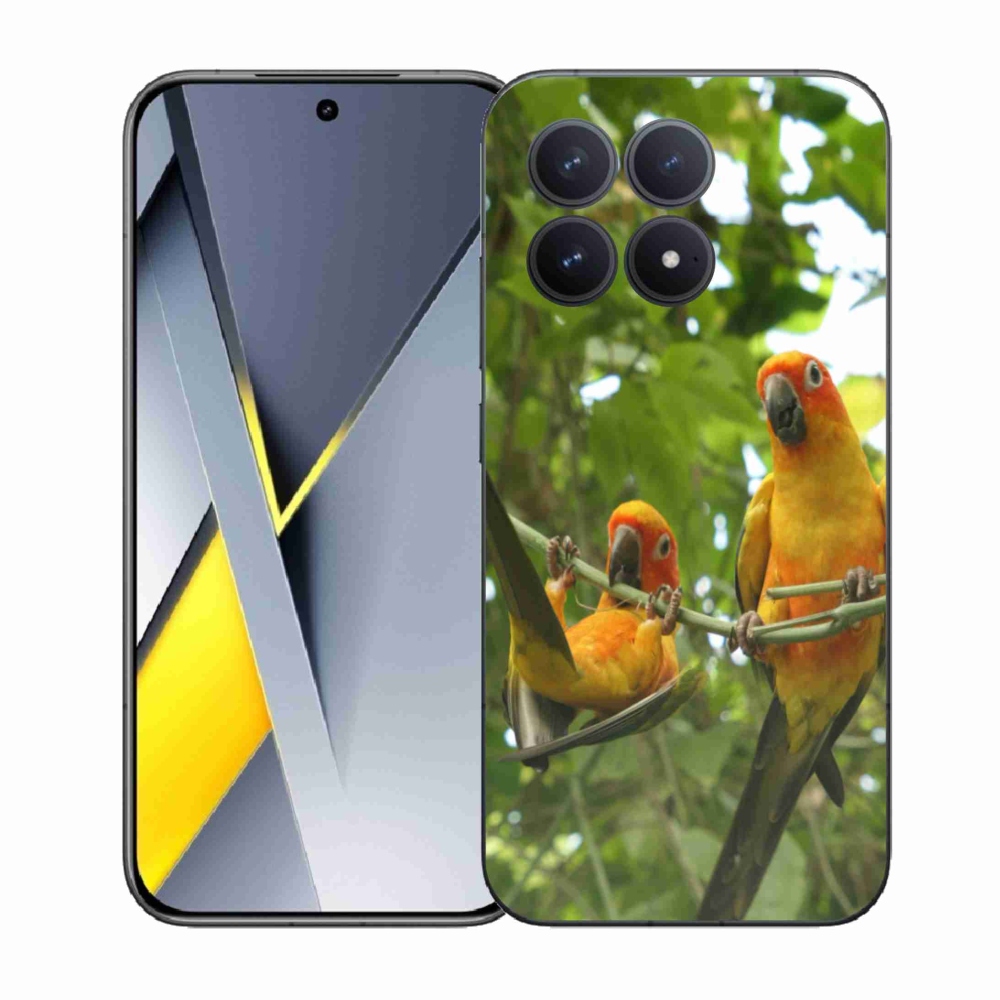 Gelový kryt mmCase na Xiaomi Poco F8 Pro - papoušci aratingy