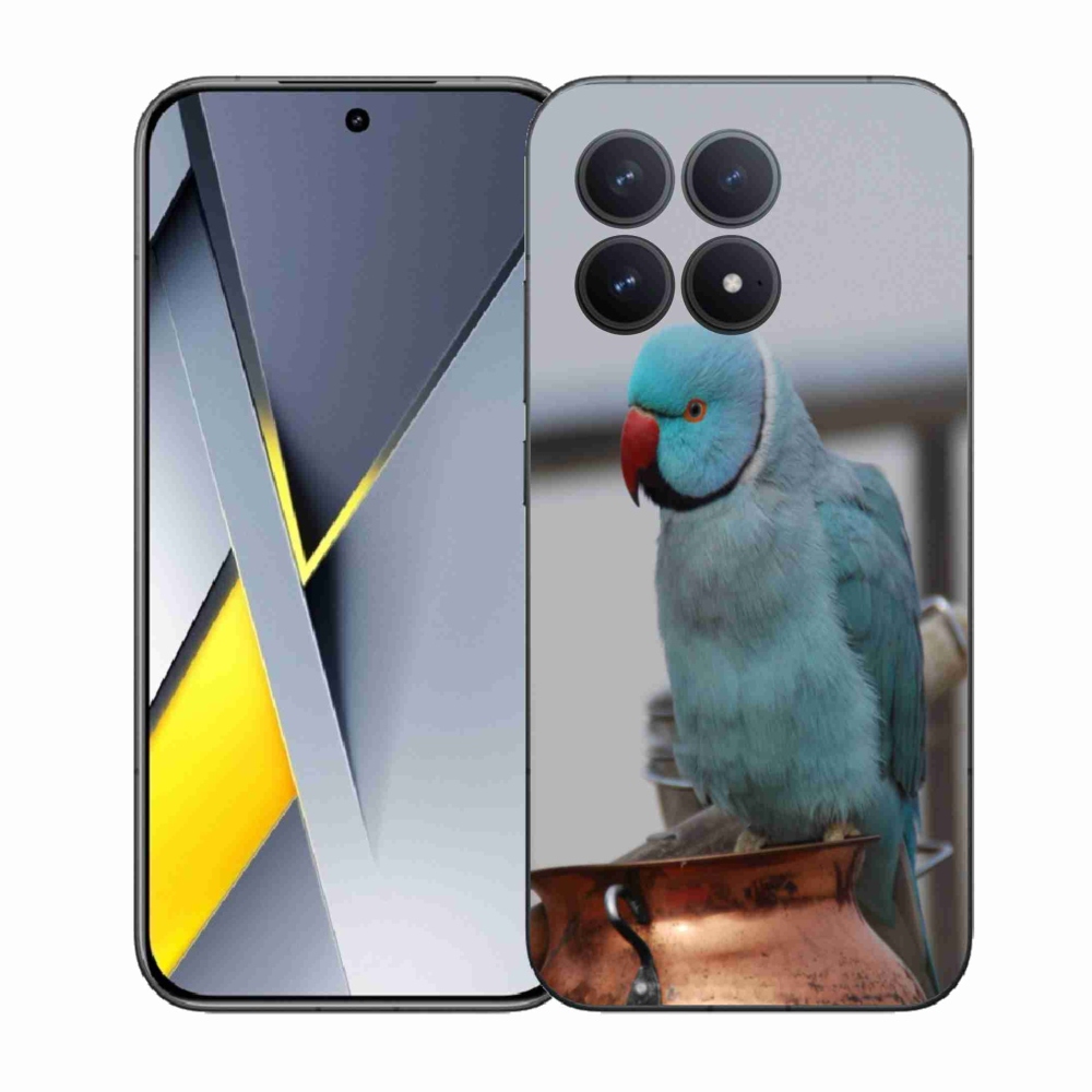 Gelový kryt mmCase na Xiaomi Poco F8 Pro - papoušek alexandr modrý