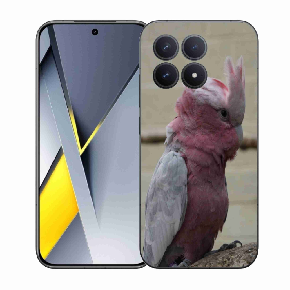 Gelový kryt mmCase na Xiaomi Poco F8 Pro - papoušek kakadu růžový