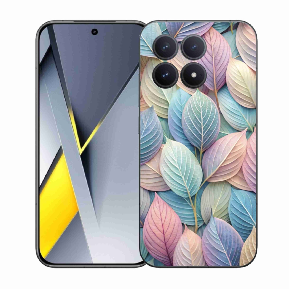Gelový kryt mmCase na Xiaomi Poco F8 Pro - pastelové listy