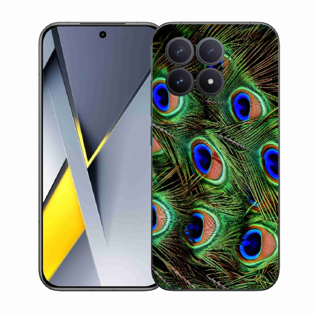 Gelový kryt mmCase na Xiaomi Poco F8 Pro - paví peří