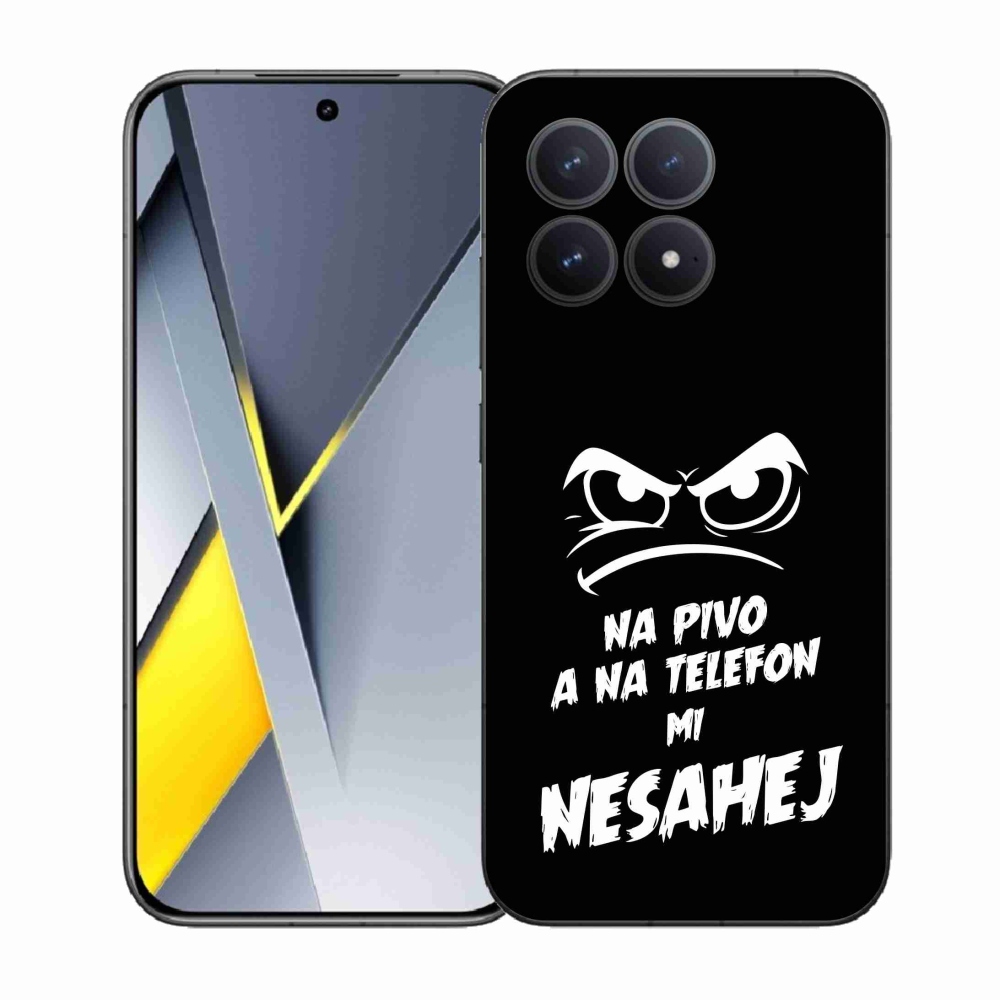 Gelový kryt mmCase na Xiaomi Poco F8 Pro - pivní motiv 2 černé pozadí