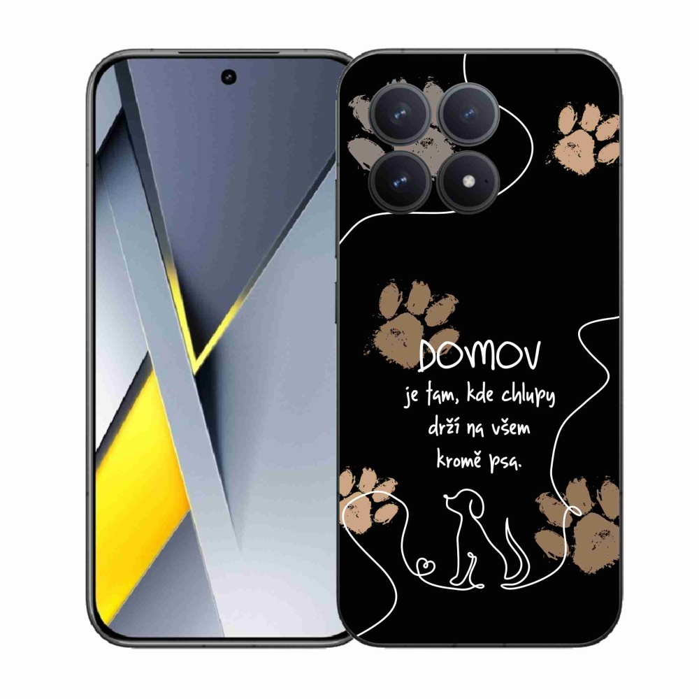 Gelový kryt mmCase na Xiaomi Poco F8 Pro - psí motiv černé pozadí
