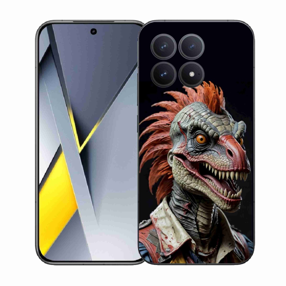 Gelový kryt mmCase na Xiaomi Poco F8 Pro - punk dinosaurus