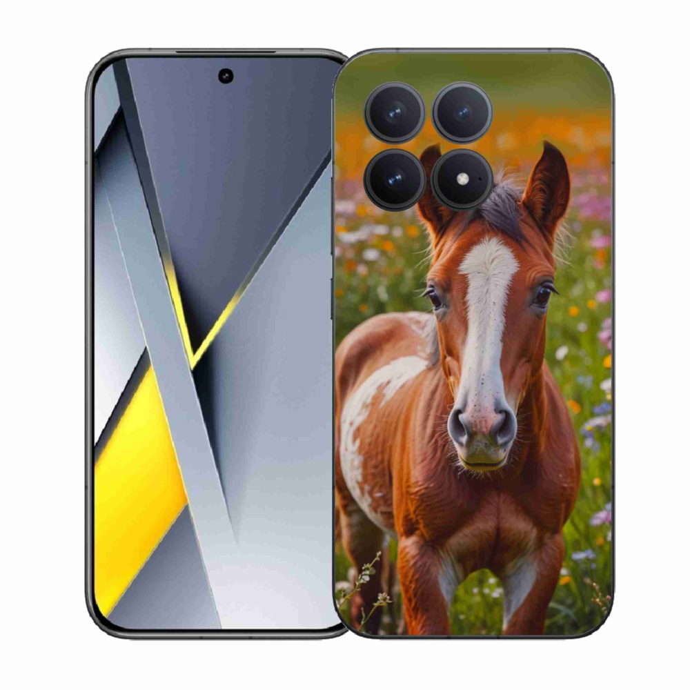 Gelový kryt mmCase na Xiaomi Poco F8 Pro - roztomilé hříbě