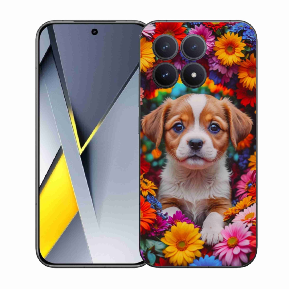 Gelový kryt mmCase na Xiaomi Poco F8 Pro - roztomilé štěně