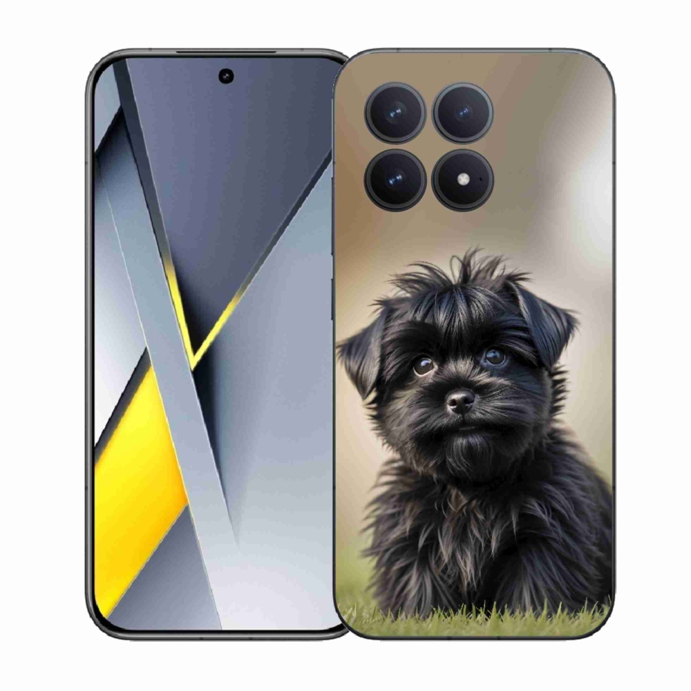 Gelový kryt mmCase na Xiaomi Poco F8 Pro - roztomilý černý pejsek