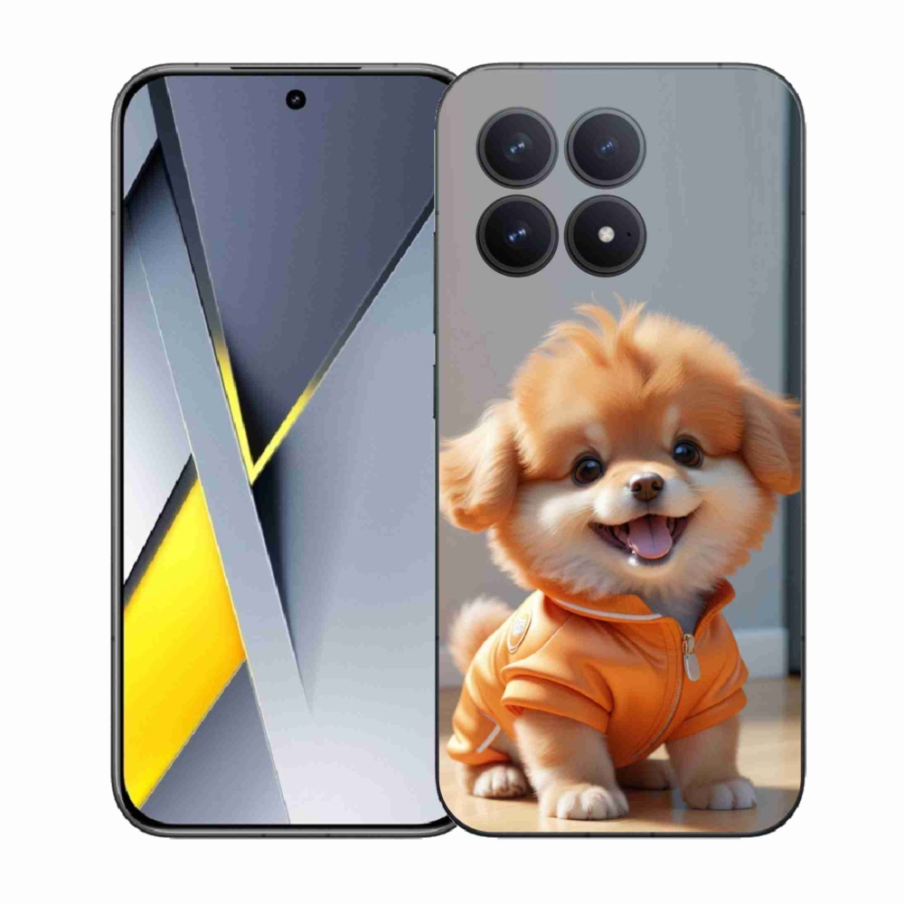 Gelový kryt mmCase na Xiaomi Poco F8 Pro - roztomilý pomeranian v mikině