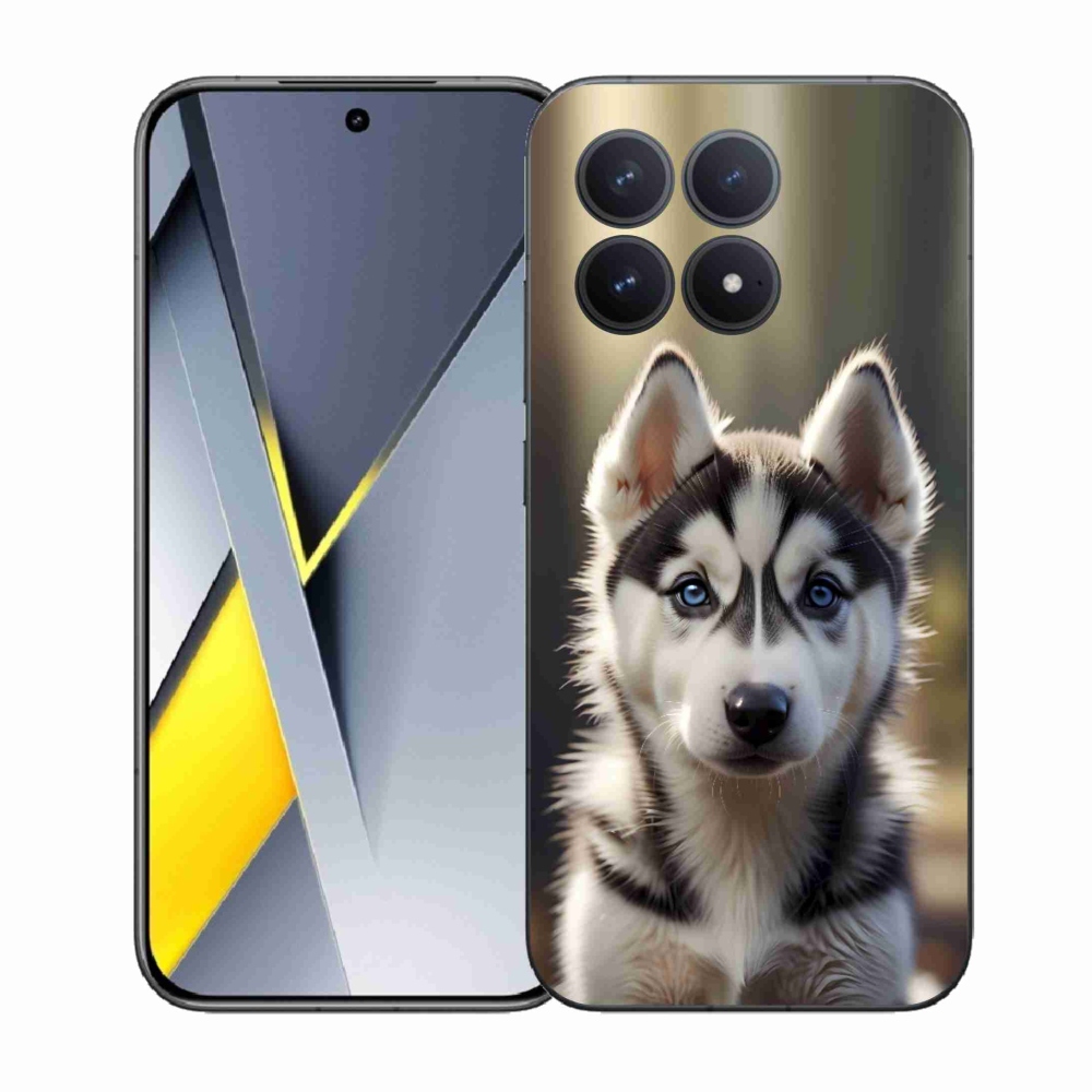 Gelový kryt mmCase na Xiaomi Poco F8 Pro - roztomilý sibiřský husky