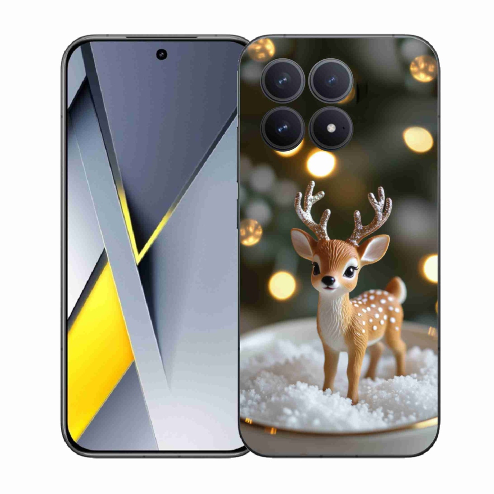 Gelový kryt mmCase na Xiaomi Poco F8 Pro - roztomilý vánoční jelen