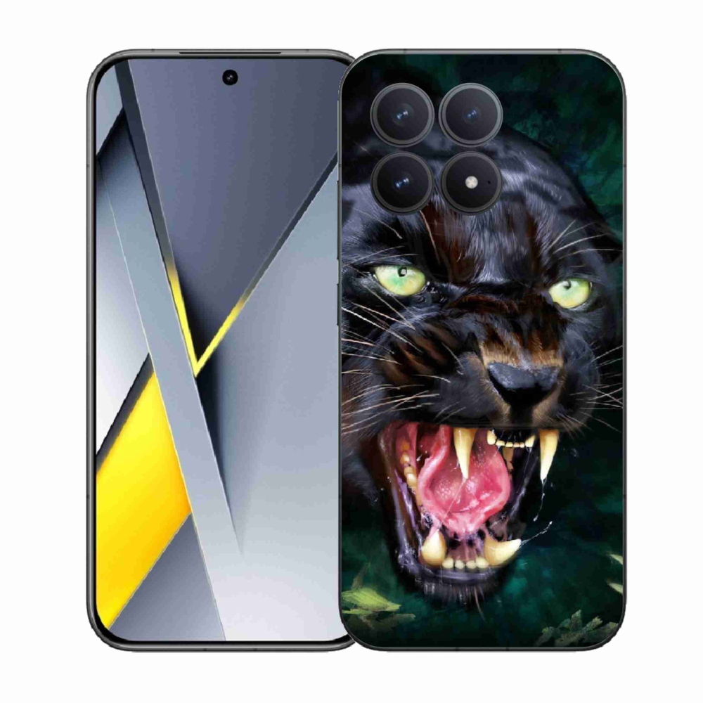 Gelový kryt mmCase na Xiaomi Poco F8 Pro - rozzuřený černý panter