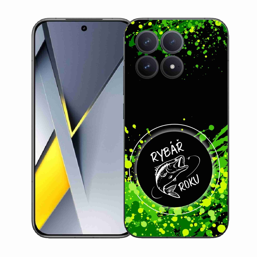 Gelový kryt mmCase na Xiaomi Poco F8 Pro - rybář roku černé pozadí