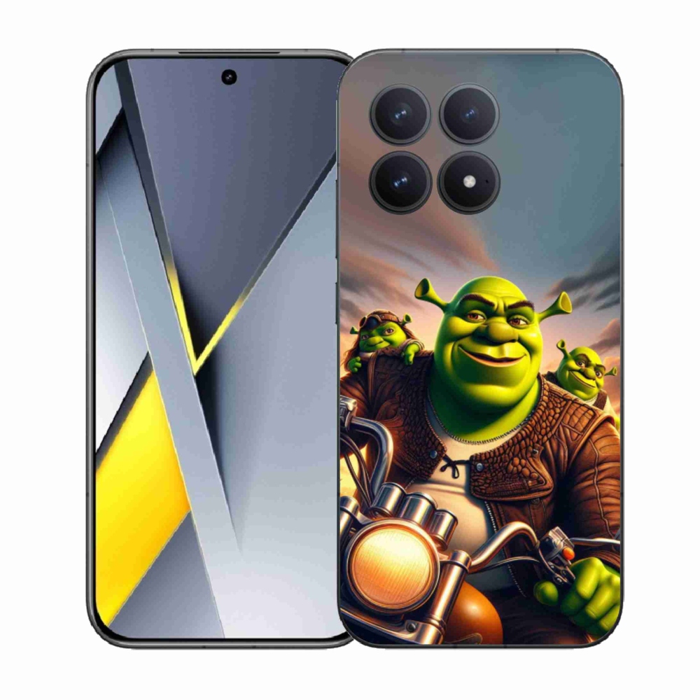 Gelový kryt mmCase na Xiaomi Poco F8 Pro - shrek na motorce