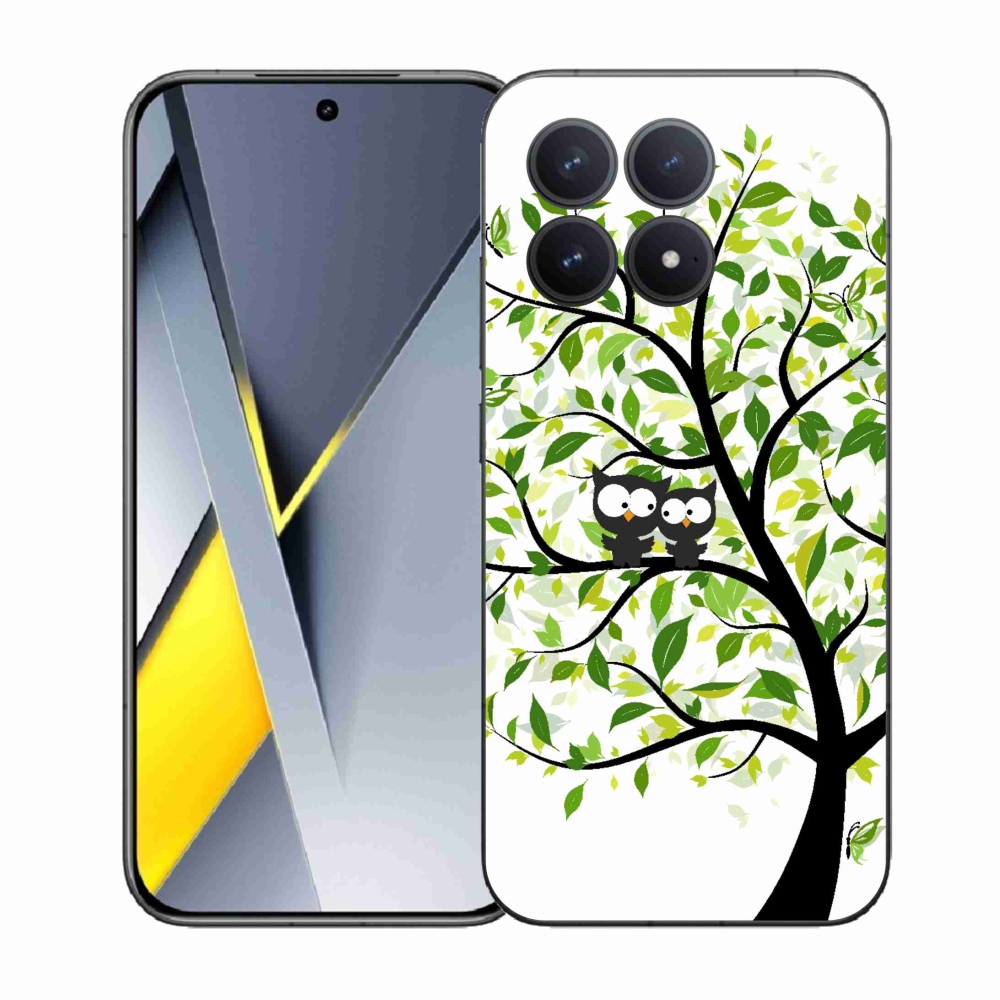 Gelový kryt mmCase na Xiaomi Poco F8 Pro - sovičky na stromě