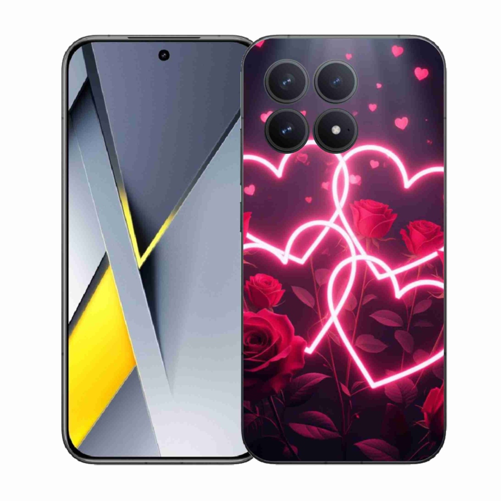 Gelový kryt mmCase na Xiaomi Poco F8 Pro - srdce lásky