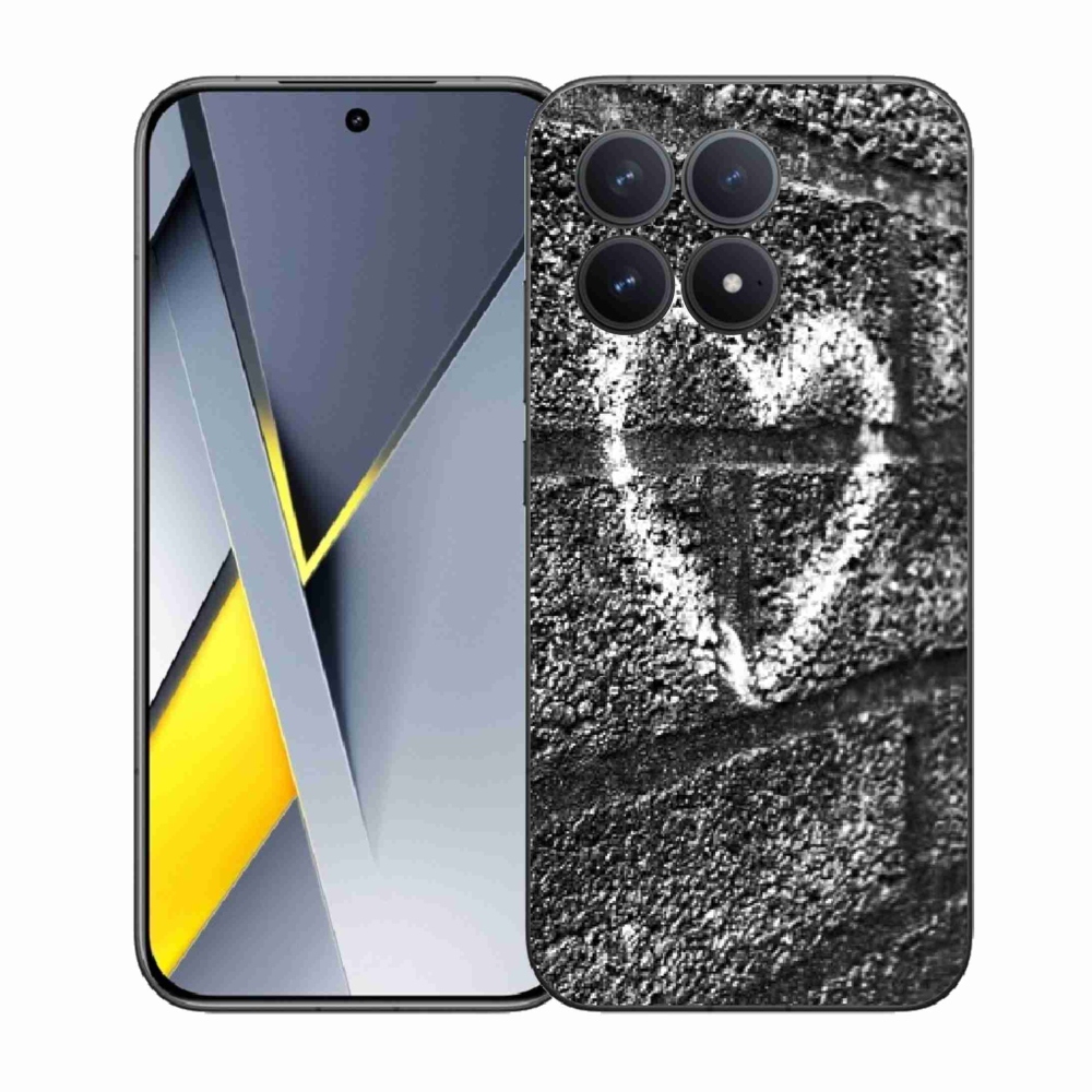 Gelový kryt mmCase na Xiaomi Poco F8 Pro - srdce na zdi