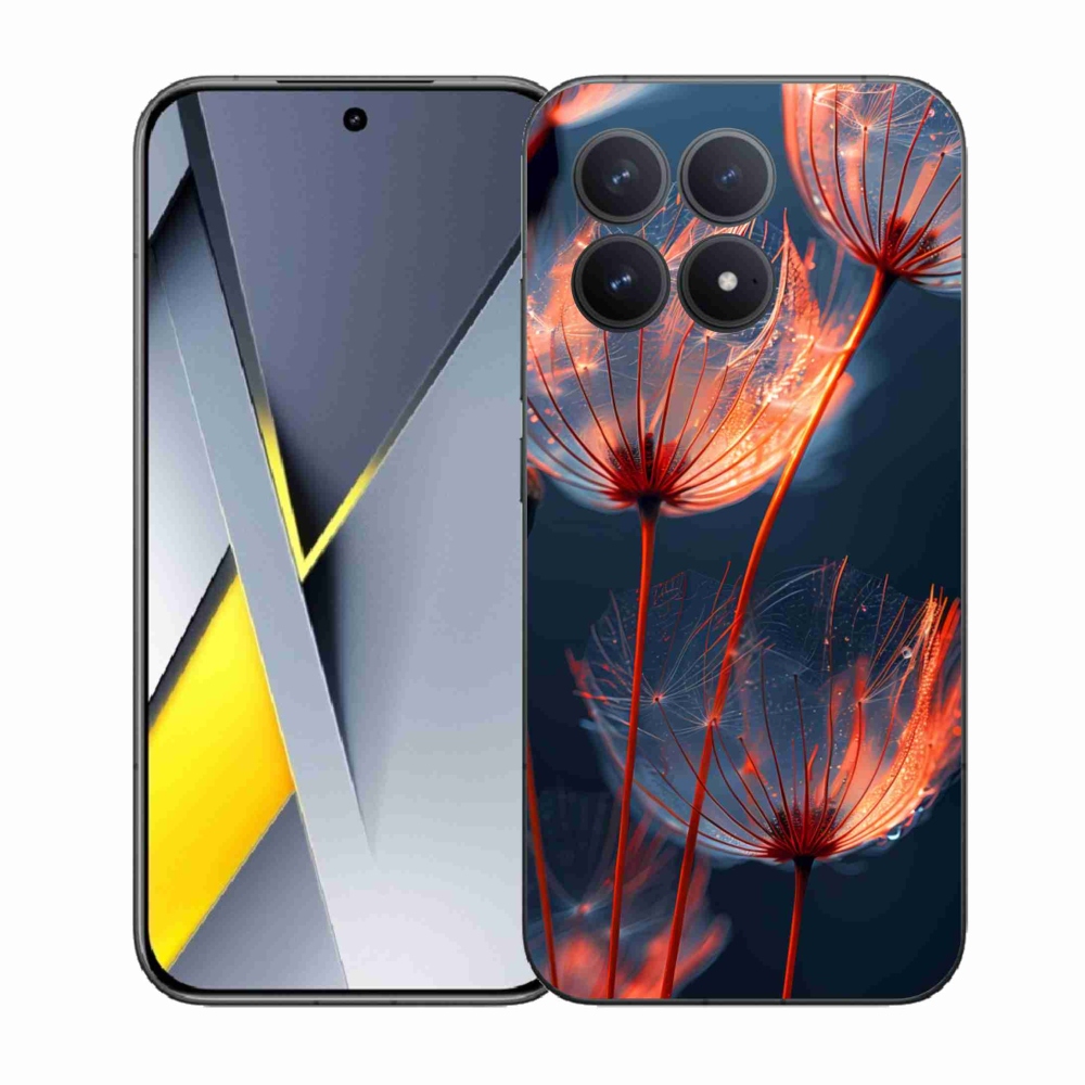 Gelový kryt mmCase na Xiaomi Poco F8 Pro - světélkující chmýří