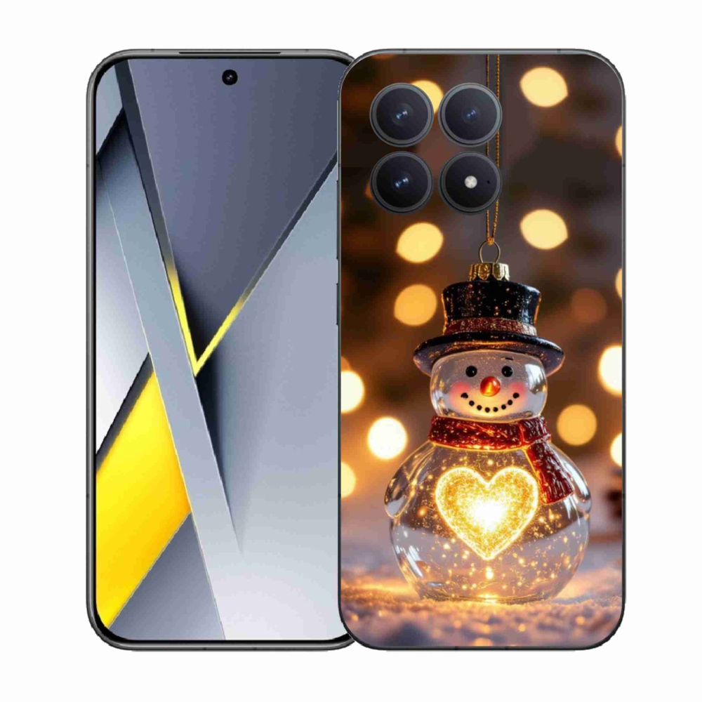 Gelový kryt mmCase na Xiaomi Poco F8 Pro - svítící vánoční sněhulák