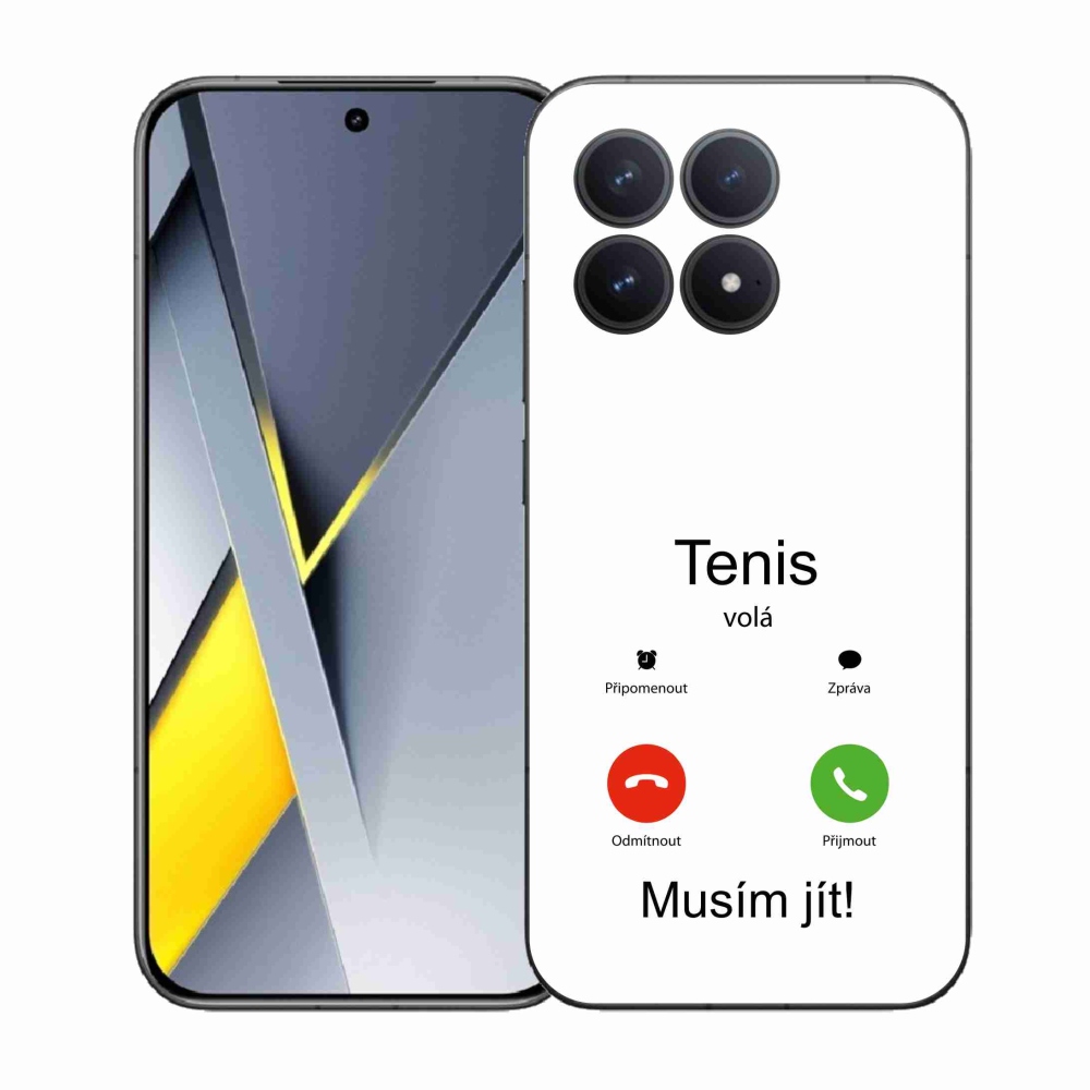 Gelový kryt mmCase na Xiaomi Poco F8 Pro - tenis volá bílé pozadí