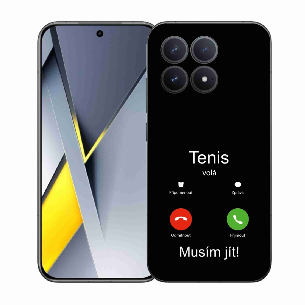 Gelový kryt mmCase na Xiaomi Poco F8 Pro - tenis volá černé pozadí