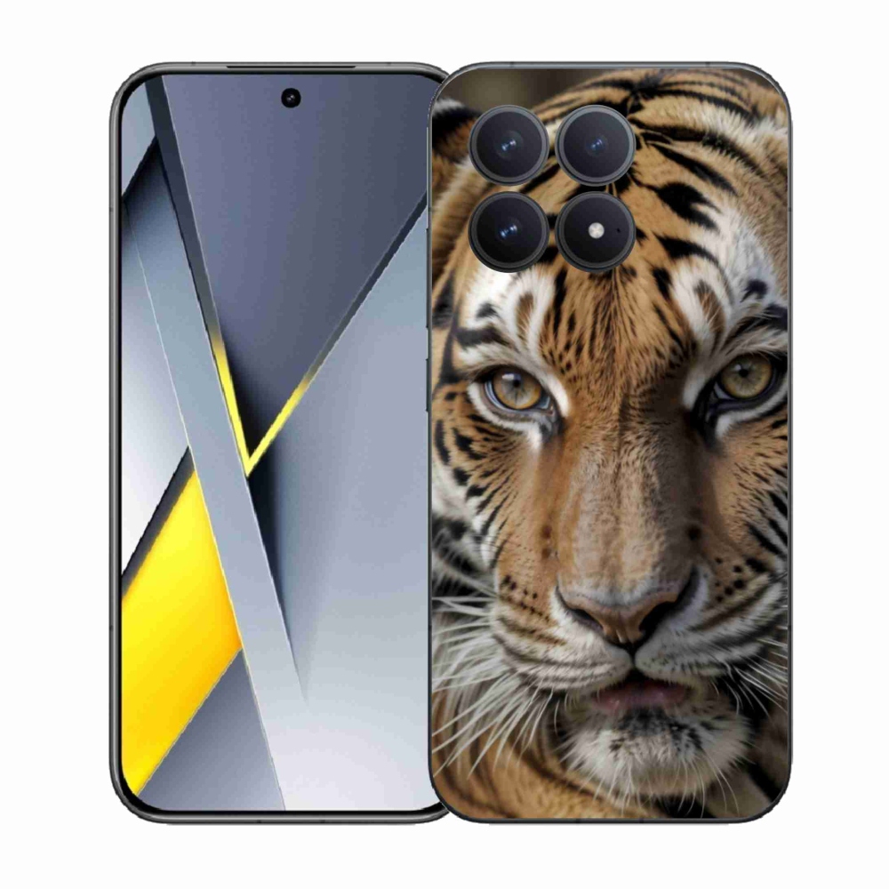 Gelový kryt mmCase na Xiaomi Poco F8 Pro - tygří pohled