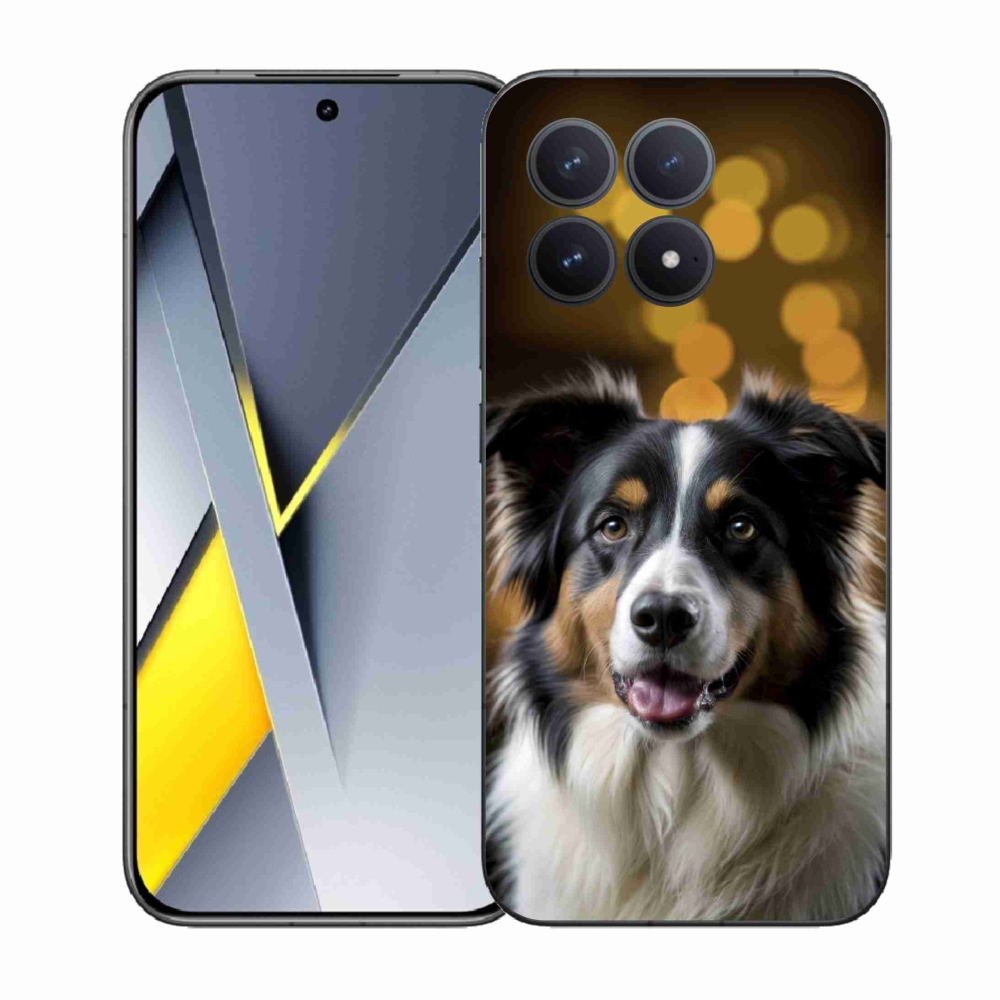 Gelový kryt mmCase na Xiaomi Poco F8 Pro - usměvavý australský ovčák