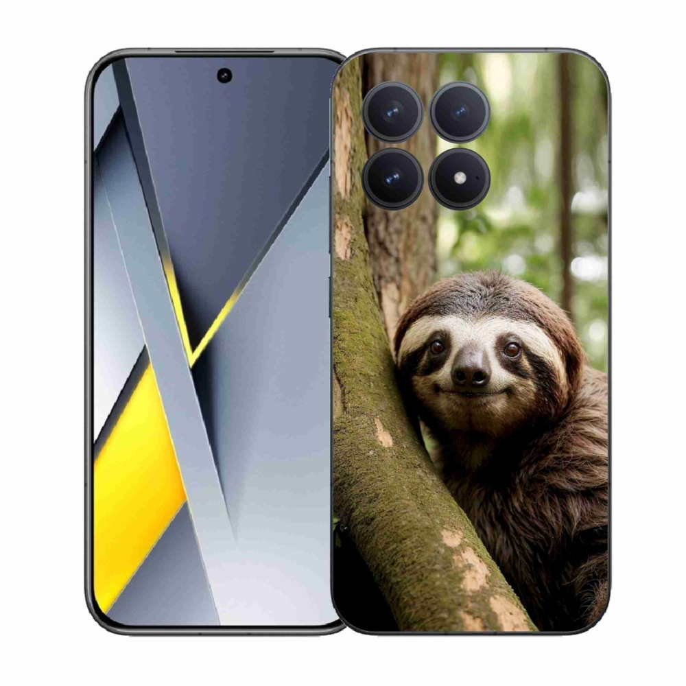 Gelový kryt mmCase na Xiaomi Poco F8 Pro - usměvavý lenochod