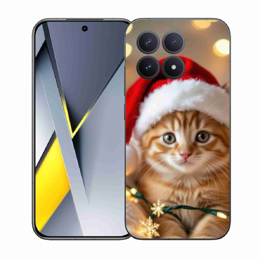 Gelový kryt mmCase na Xiaomi Poco F8 Pro - vánoční kotě