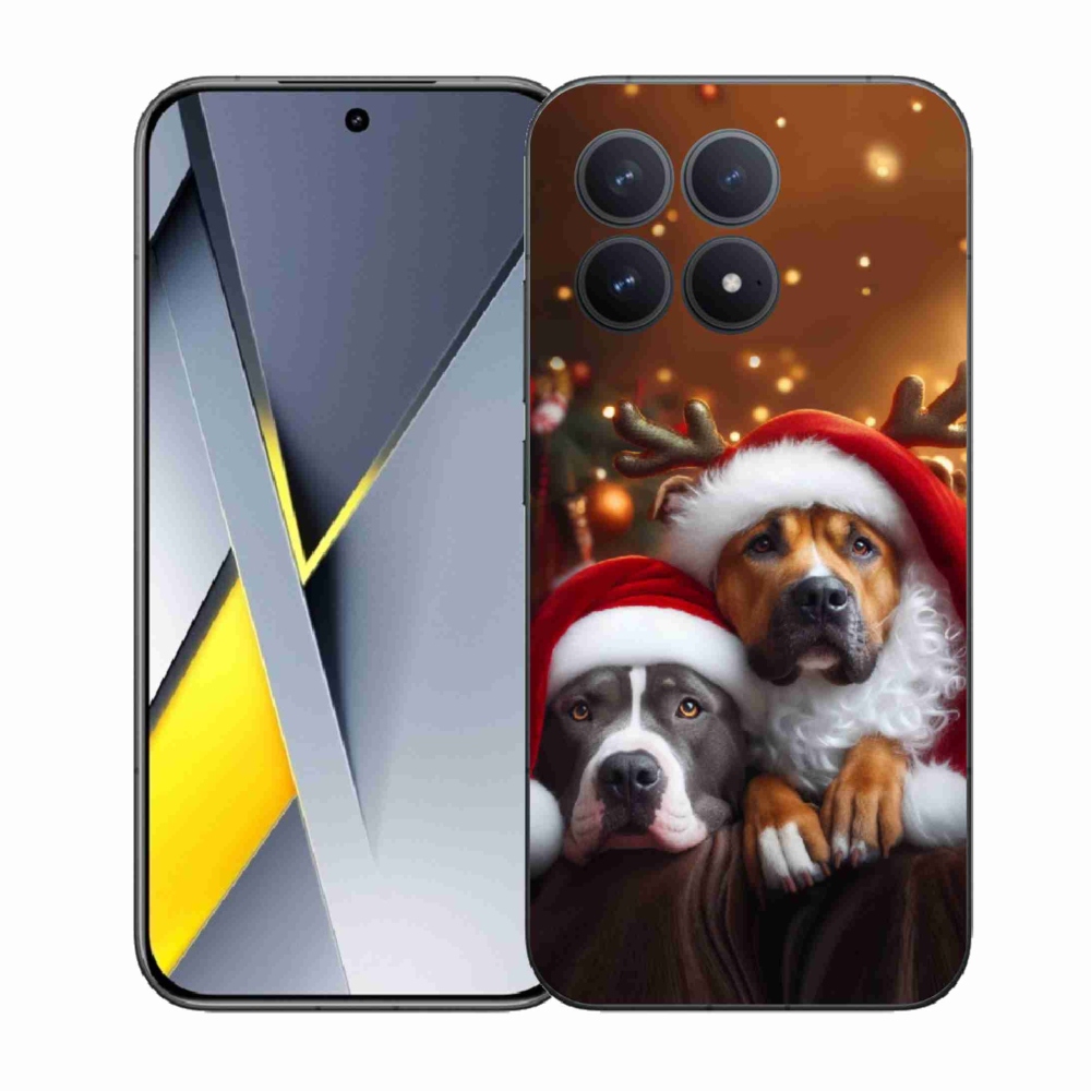 Gelový kryt mmCase na Xiaomi Poco F8 Pro - vánoční psi