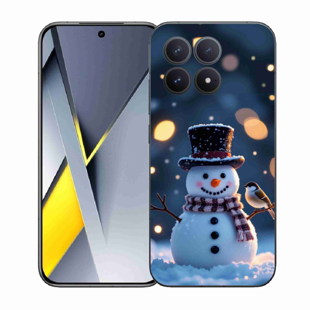 Gelový kryt mmCase na Xiaomi Poco F8 Pro - vánoční sněhulák