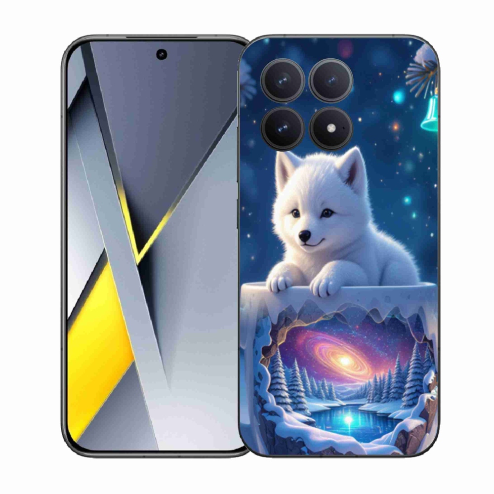 Gelový kryt mmCase na Xiaomi Poco F8 Pro - vánoční štěně