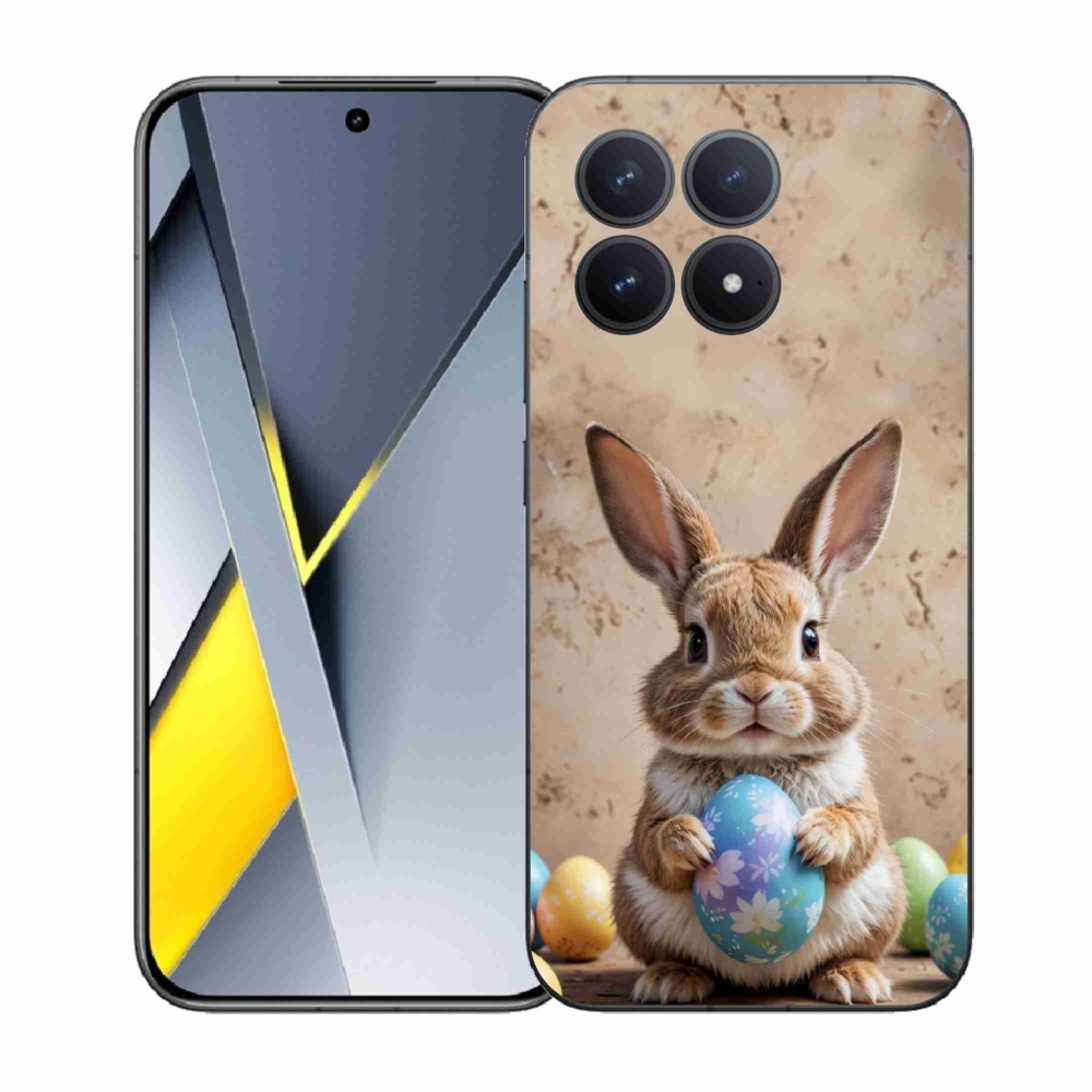 Gelový kryt mmCase na Xiaomi Poco F8 Pro - velikonoční králíček