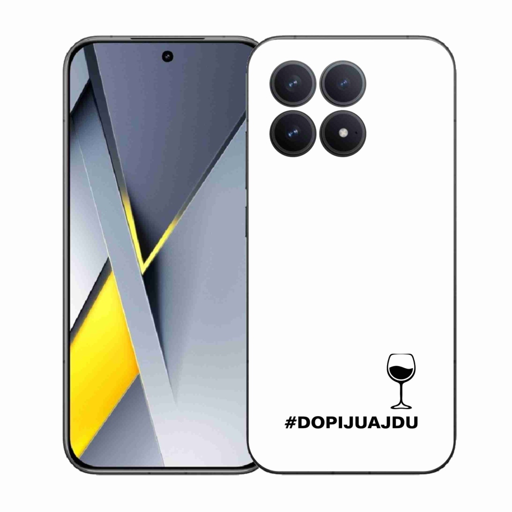 Gelový kryt mmCase na Xiaomi Poco F8 Pro - vinný motiv bílé pozadí