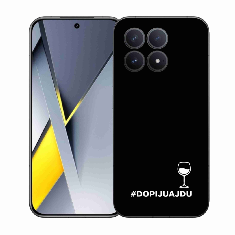 Gelový kryt mmCase na Xiaomi Poco F8 Pro - vinný motiv černé pozadí