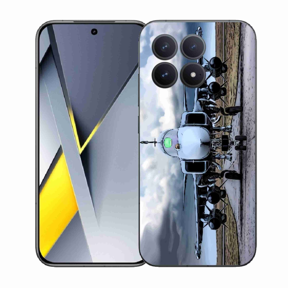 Gelový kryt mmCase na Xiaomi Poco F8 Pro - vojenské letadlo
