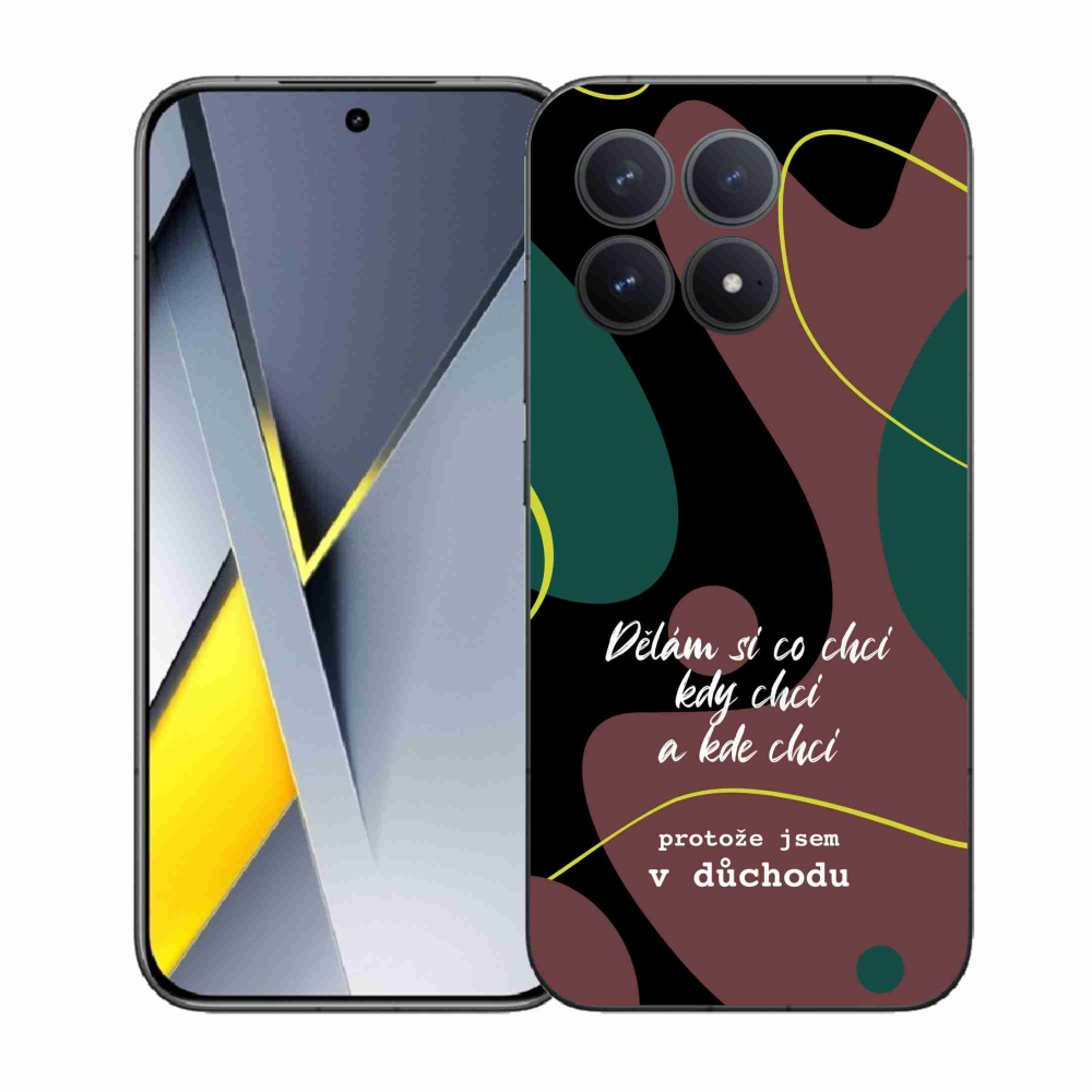 Gelový kryt mmCase na Xiaomi Poco F8 Pro - vtipný text 10 černé pozadí