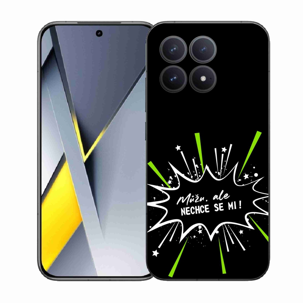 Gelový kryt mmCase na Xiaomi Poco F8 Pro - vtipný text 11 černé pozadí