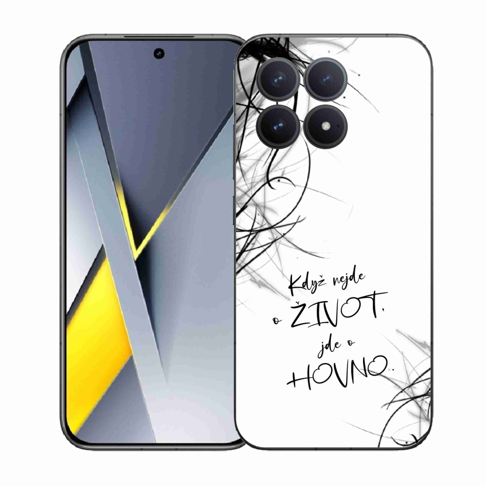 Gelový kryt mmCase na Xiaomi Poco F8 Pro - vtipný text 16 bílé pozadí