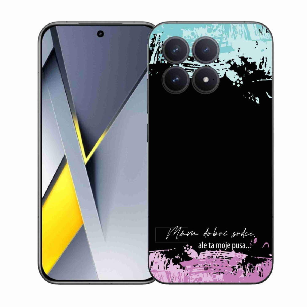 Gelový kryt mmCase na Xiaomi Poco F8 Pro - vtipný text 3 černé pozadí