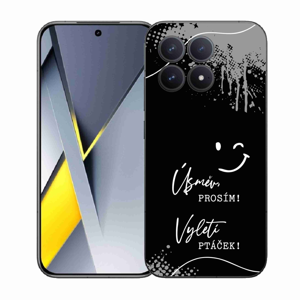 Gelový kryt mmCase na Xiaomi Poco F8 Pro - vtipný text 4 černé pozadí