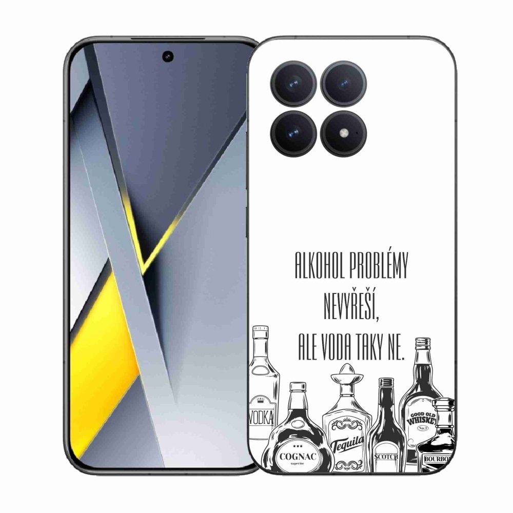 Gelový kryt mmCase na Xiaomi Poco F8 Pro - vtipný text bílé pozadí