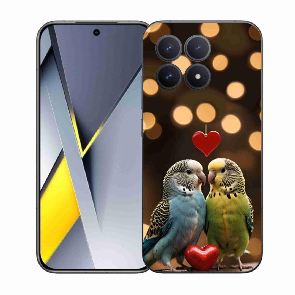 Gelový kryt mmCase na Xiaomi Poco F8 Pro - zamilovaní papoušci