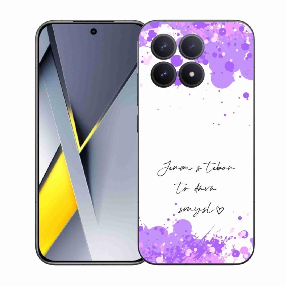 Gelový kryt mmCase na Xiaomi Poco F8 Pro - zamilovaný text bílé pozadí