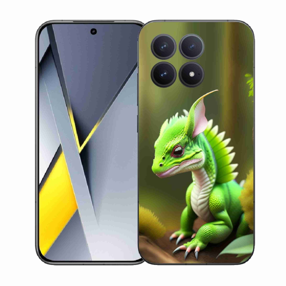 Gelový kryt mmCase na Xiaomi Poco F8 Pro - zelený dráček